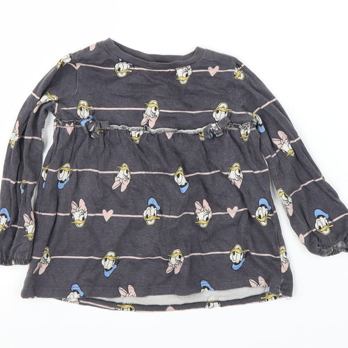 George Girls Grey   Tunic T-Shirt Size 2-3 Years  - Disney