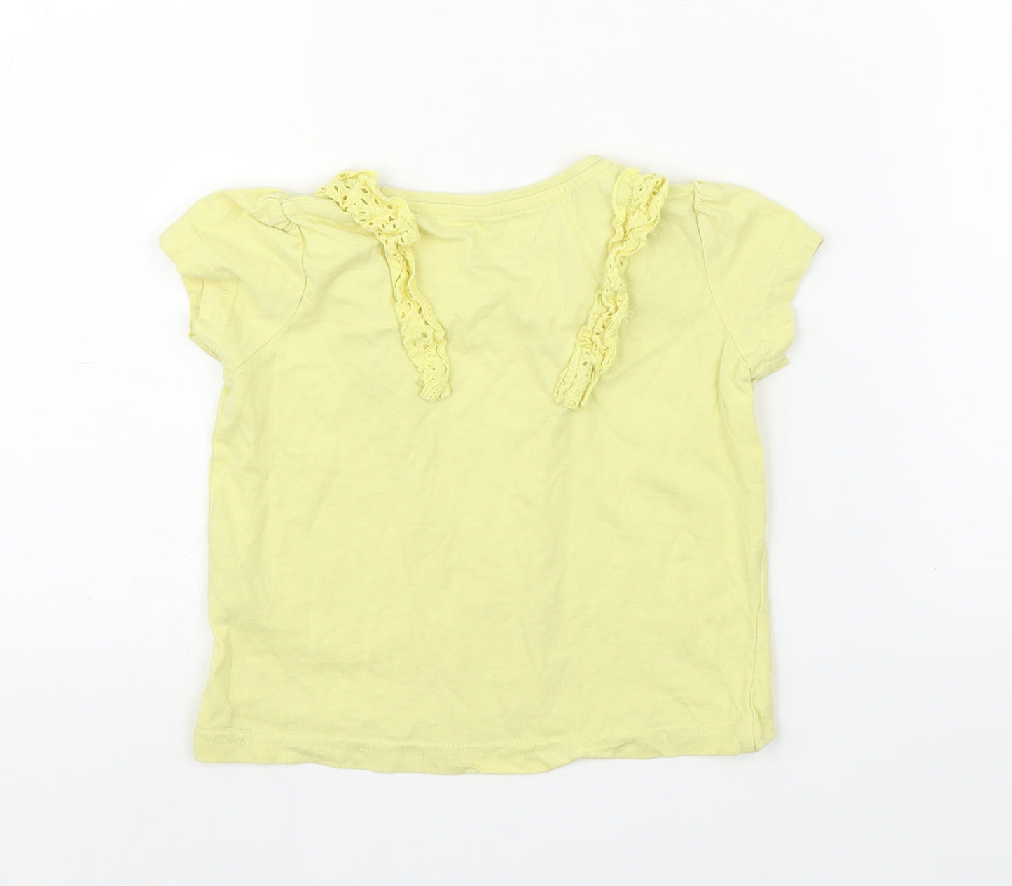 Primark Girls Yellow   Basic T-Shirt Size 3-4 Years