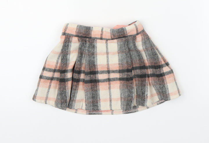 F&F Girls Pink Plaid  A-Line Skirt Size 12-18 Months