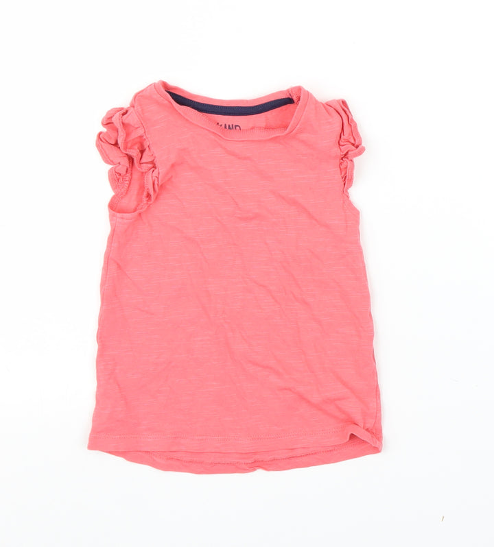 F&F Girls Pink   Basic T-Shirt Size 24 Months