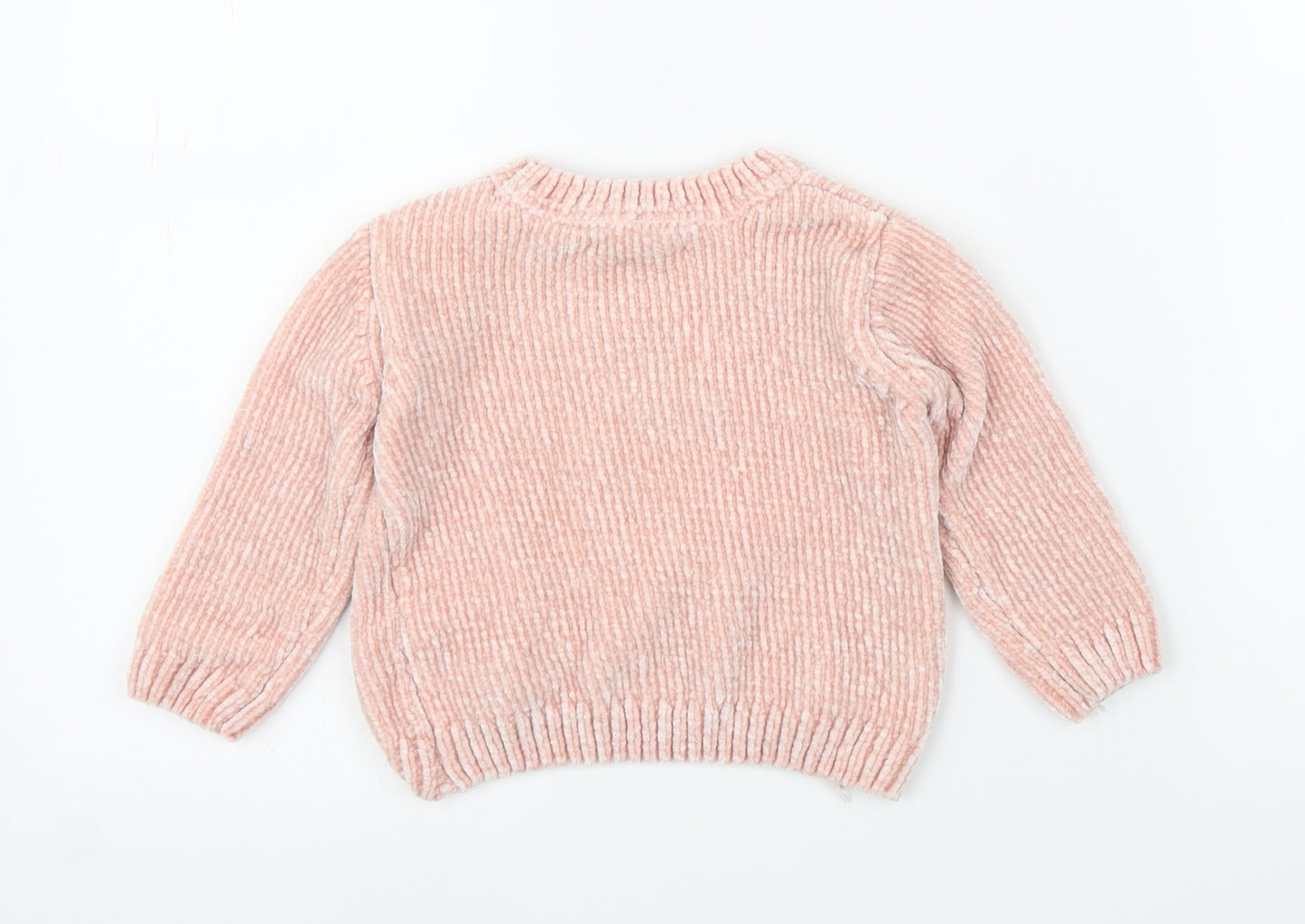 Primark Girls Pink   Pullover Jumper Size 2-3 Years  - Unicorn