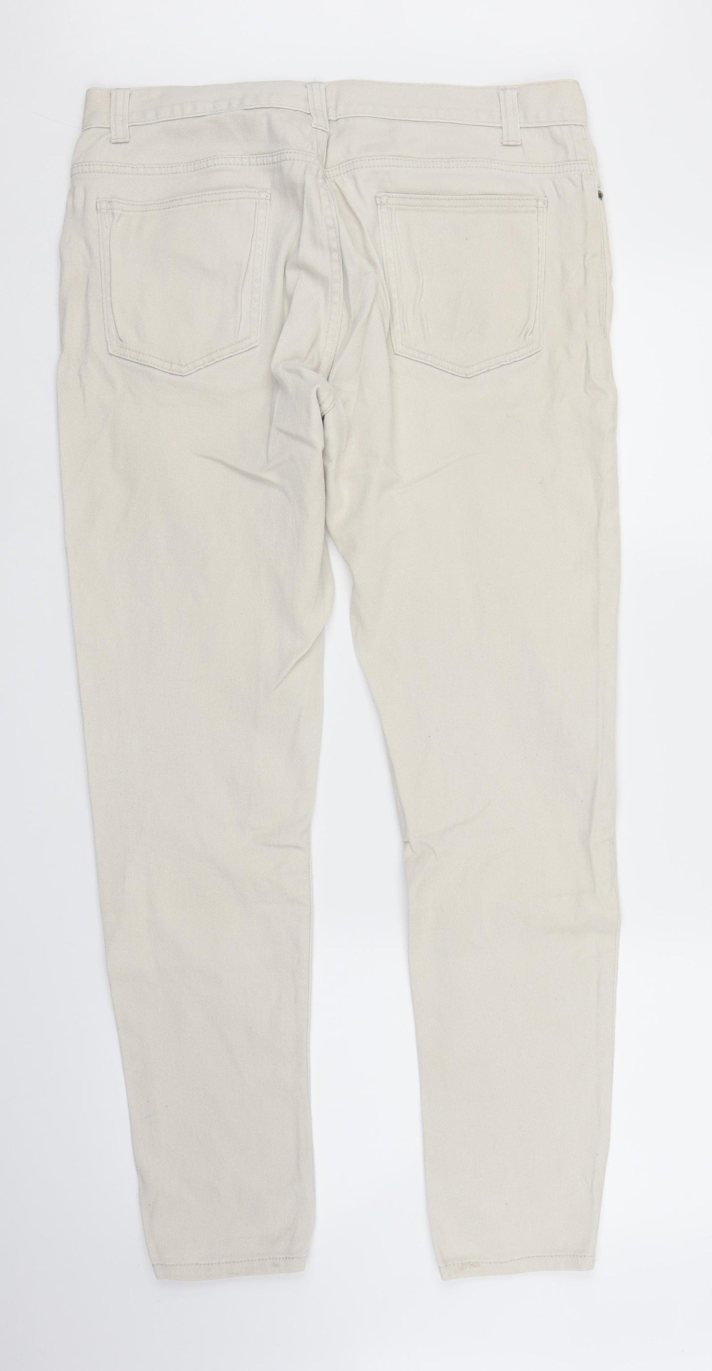 Primark Mens Beige  Denim Straight Jeans Size 34 in L32 in
