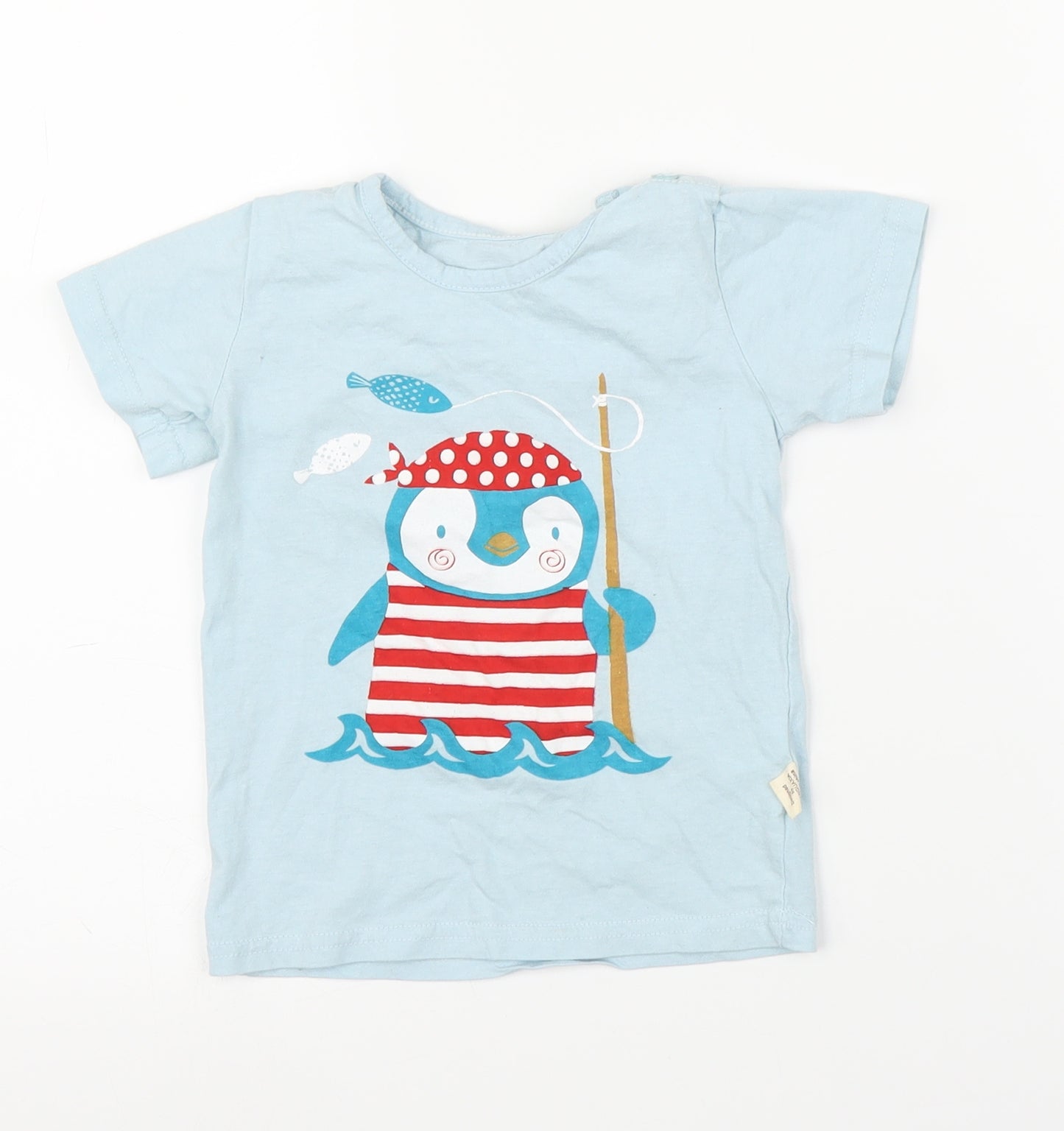 Tian Boys Blue   Basic T-Shirt Size 3-4 Years