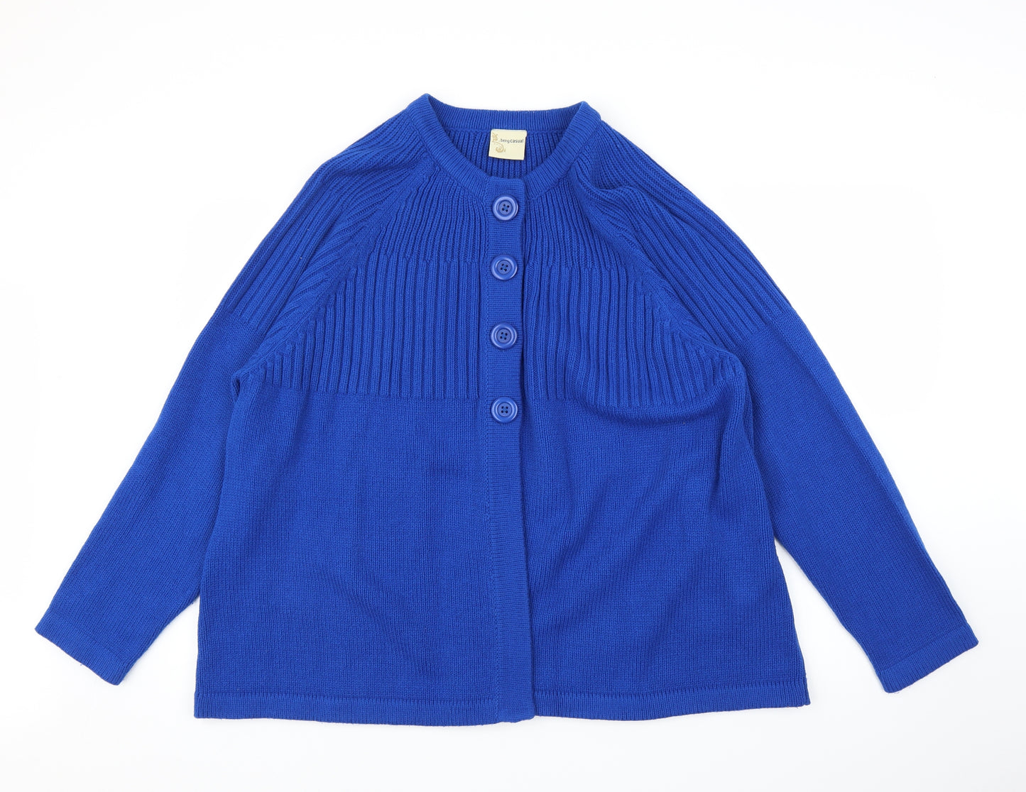 Being Casual Womens Blue   Cardigan Jumper Size 24