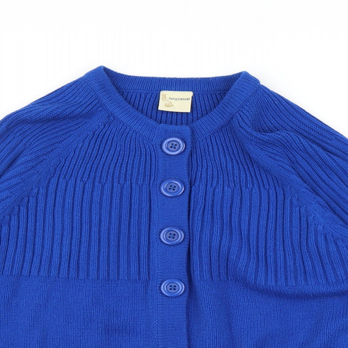 Being Casual Womens Blue   Cardigan Jumper Size 24