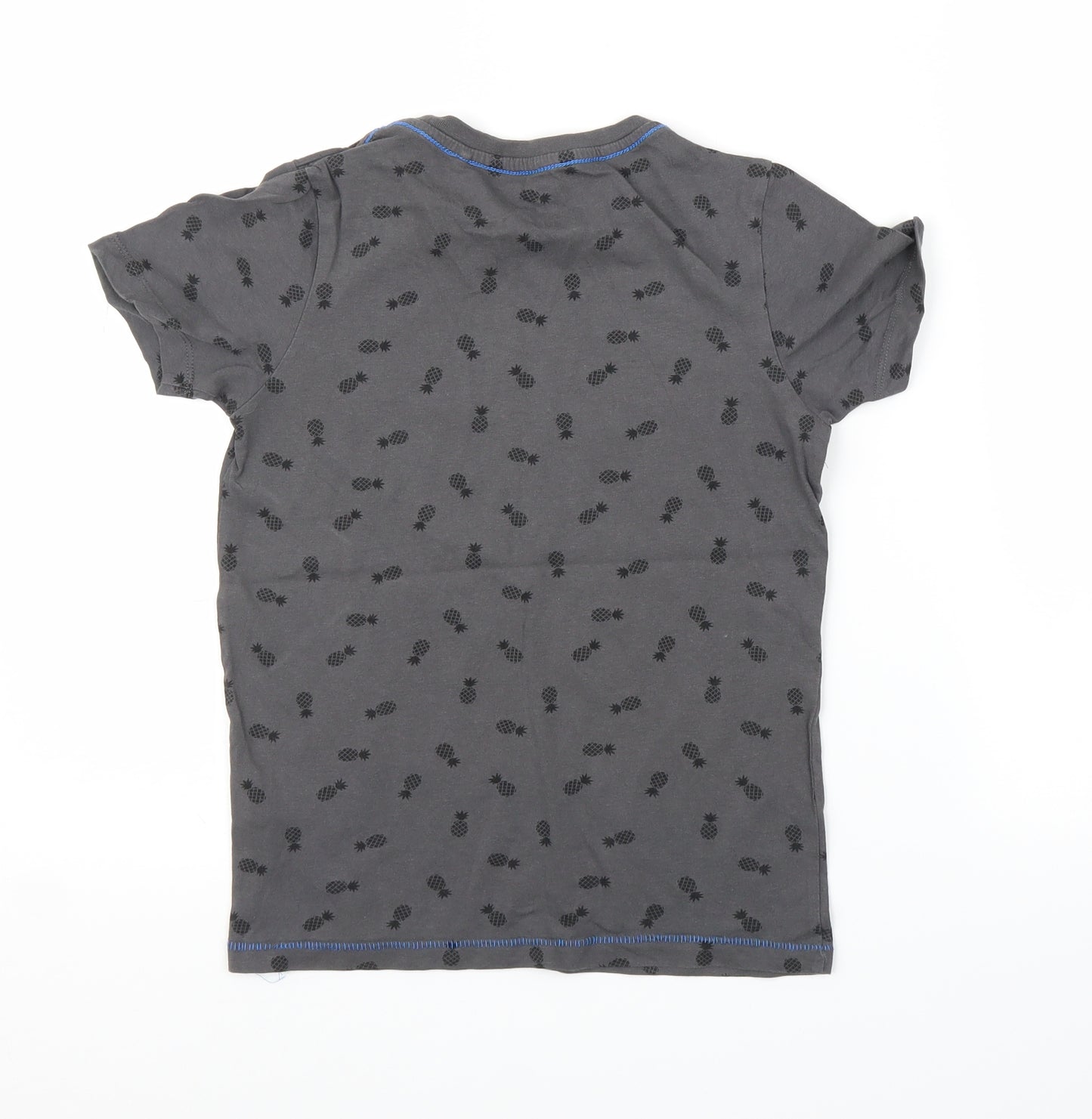 We Fashion Boys Grey   Basic T-Shirt Size 9-10 Years  - Pineapples