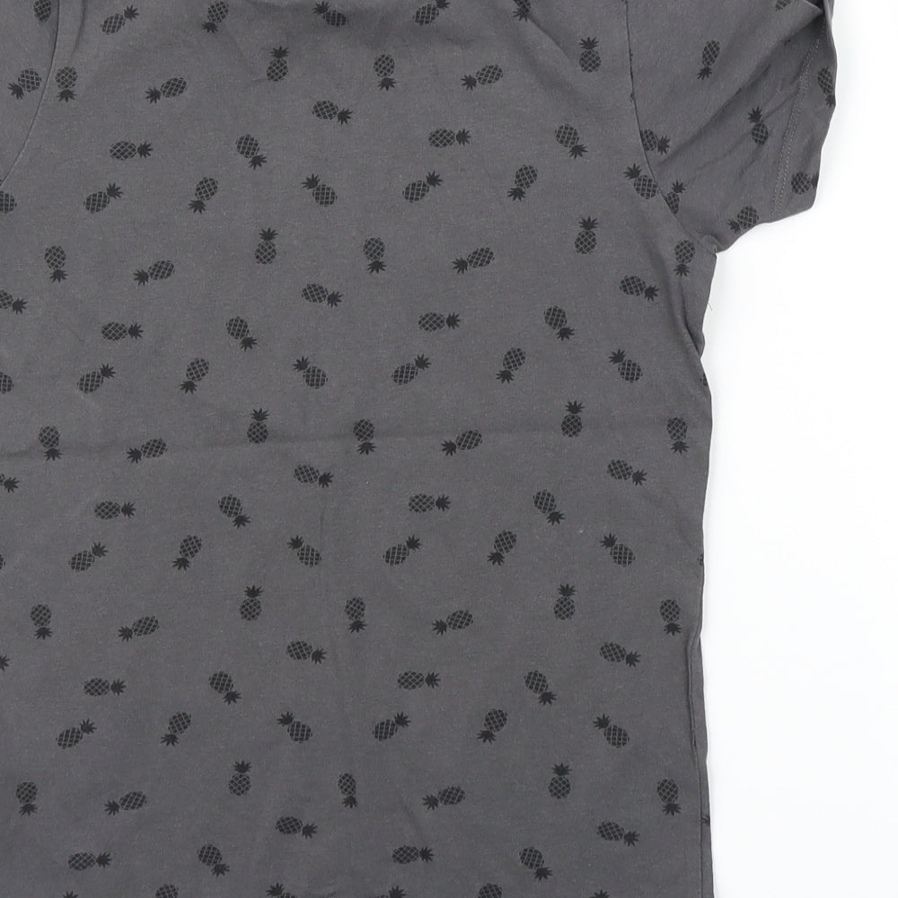 We Fashion Boys Grey   Basic T-Shirt Size 9-10 Years  - Pineapples