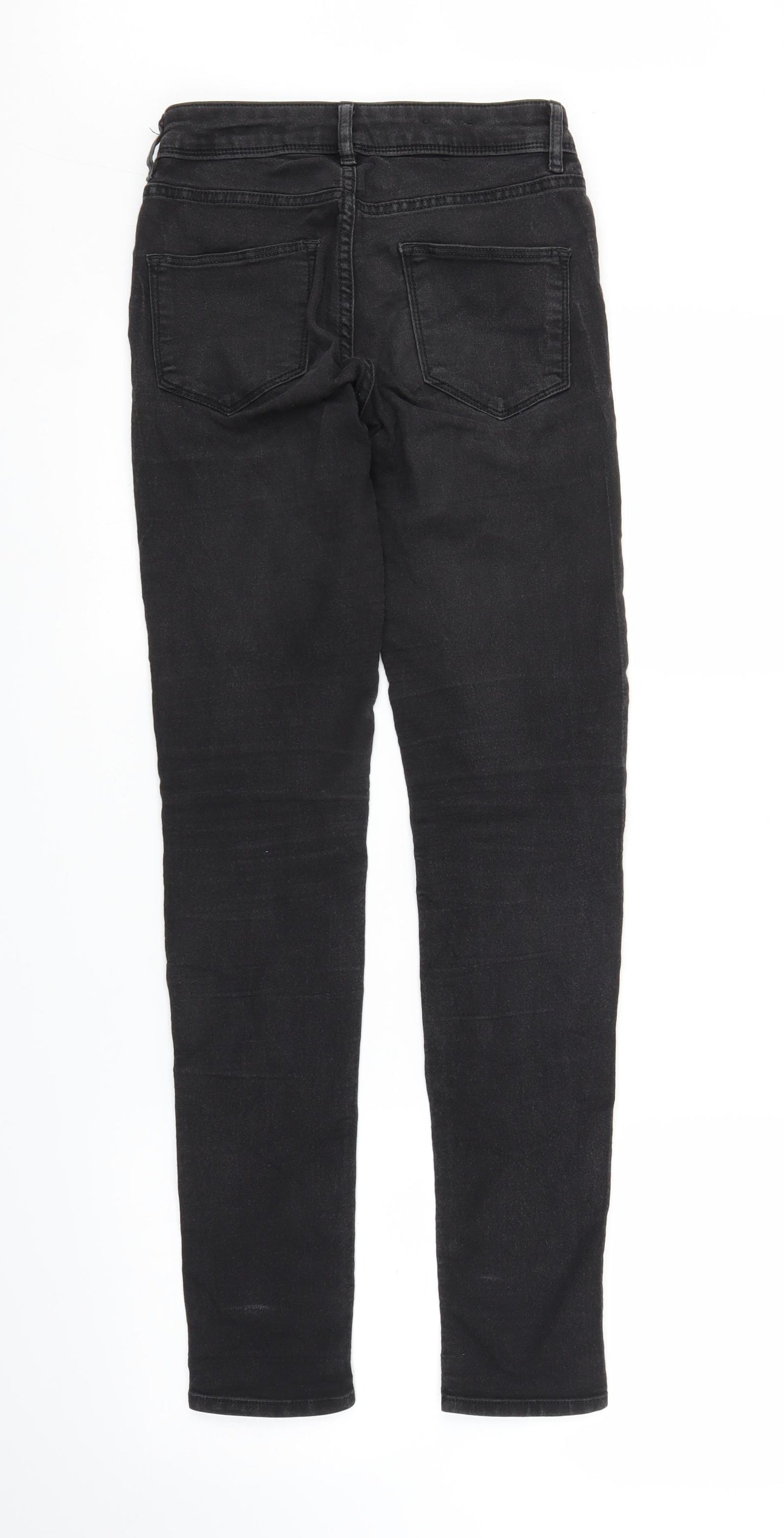 H&M Womens Black  Denim Skinny Jeans Size 6 L28 in
