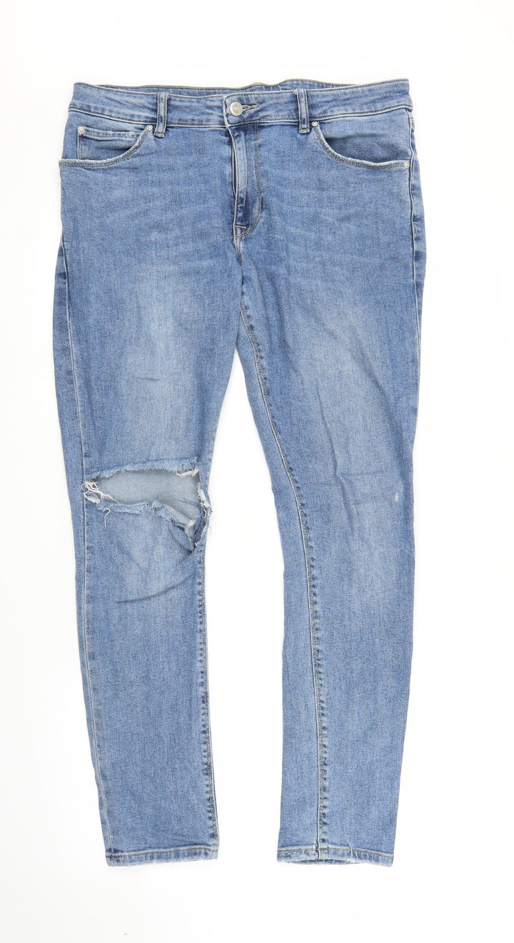 ASOS Womens Blue Denim Skinny Jeans Size 33 in L30 in