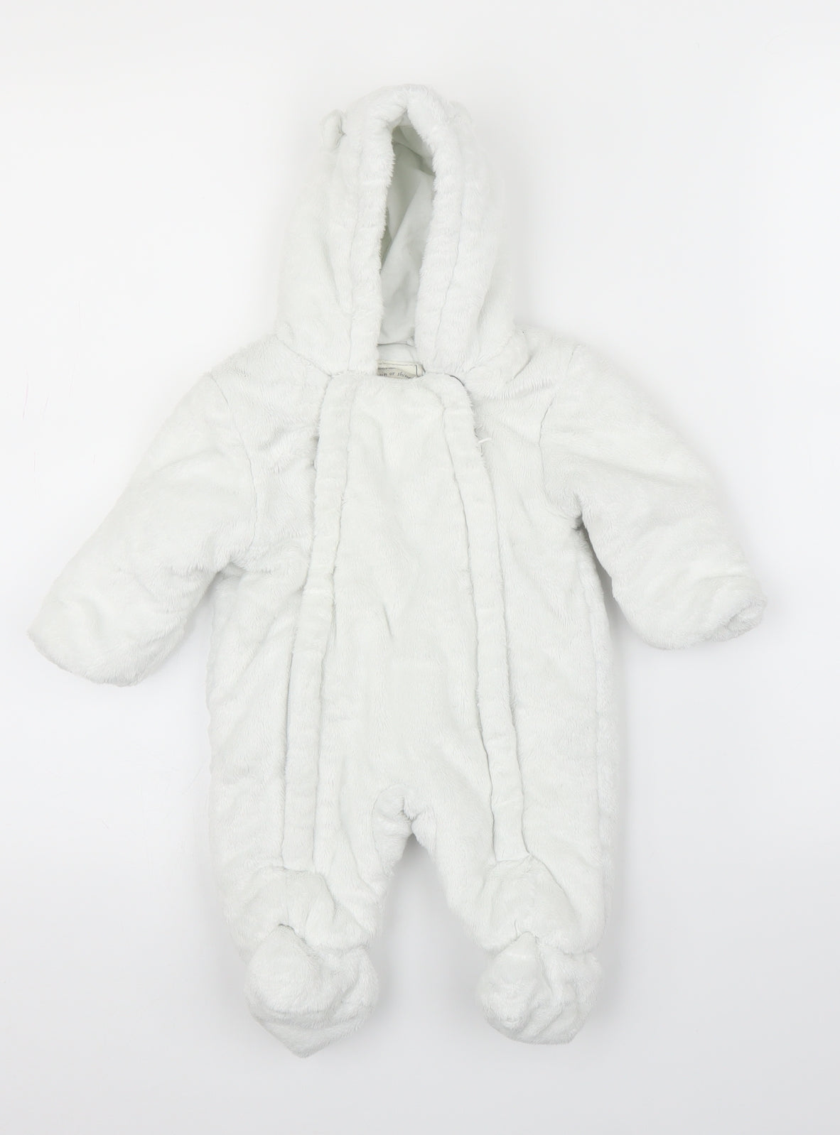 George Baby White   Overcoat Snowsuit Size 0-3 Months