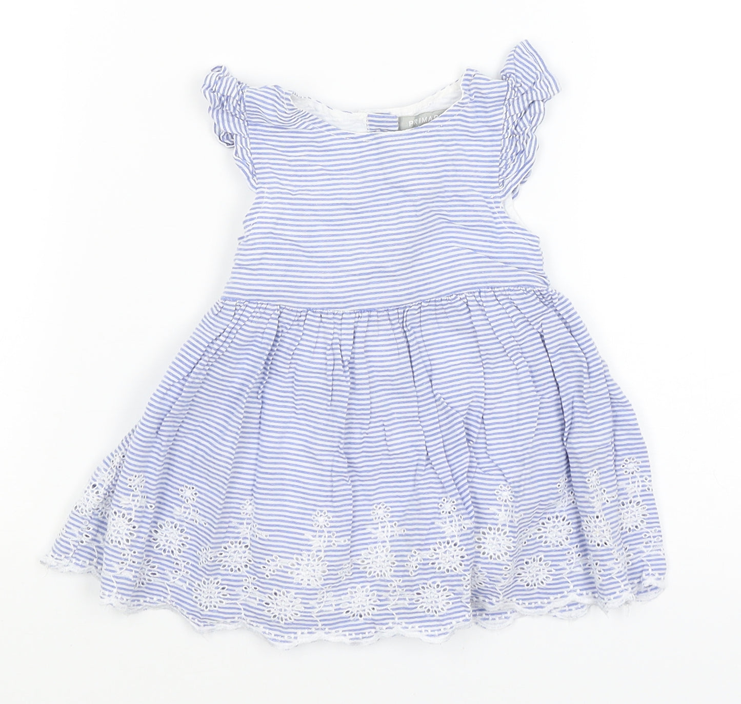 Primark Baby Blue Striped  Fit & Flare  Size 0-3 Months