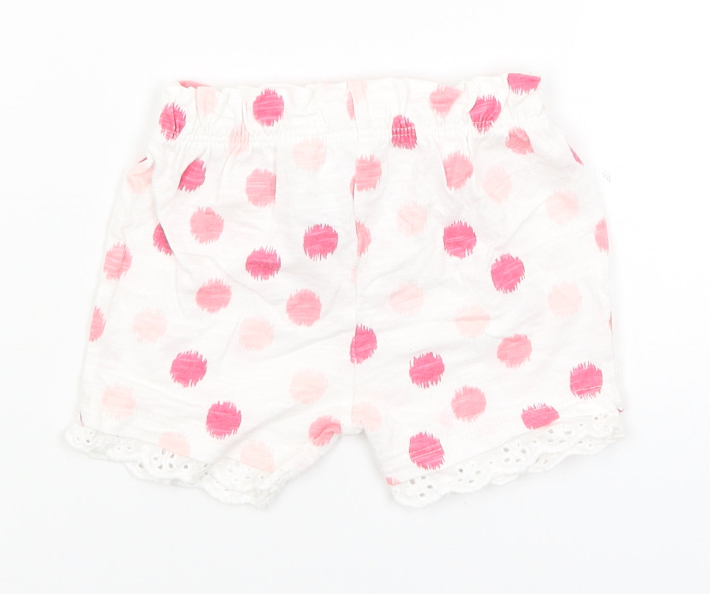 F&F Baby White Polka Dot  Cropped Trousers Size 3-6 Months