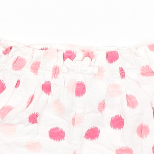 F&F Baby White Polka Dot  Cropped Trousers Size 3-6 Months