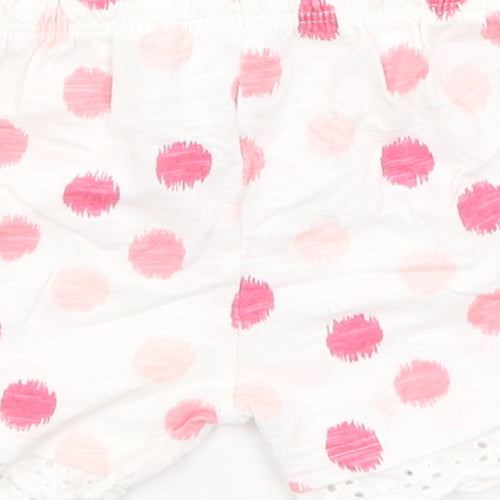 F&F Baby White Polka Dot  Cropped Trousers Size 3-6 Months