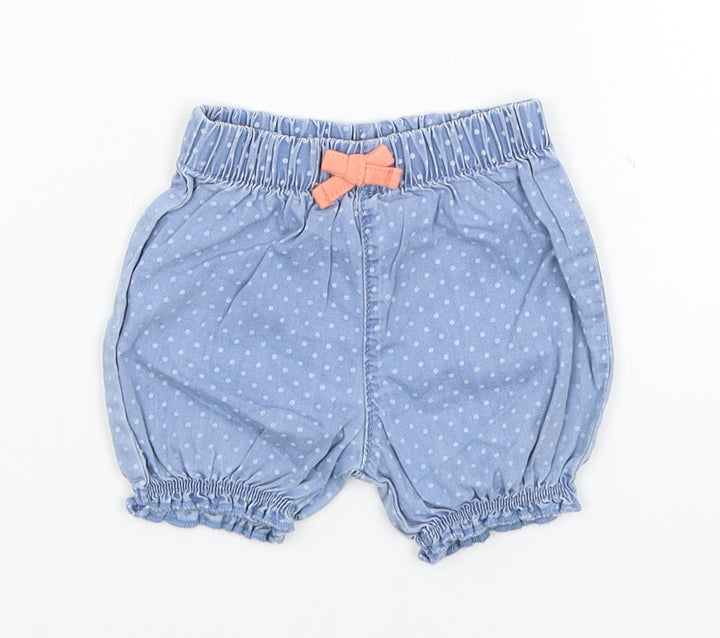 George Baby Blue Spotted Cropped Trousers Size 0-3 Months