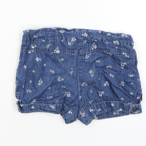 Primark Baby Blue Floral  Cropped Trousers Size 9-12 Months