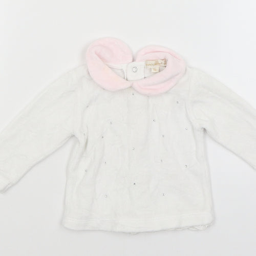 Mintini Baby Baby White   Basic T-Shirt Size 0-3 Months
