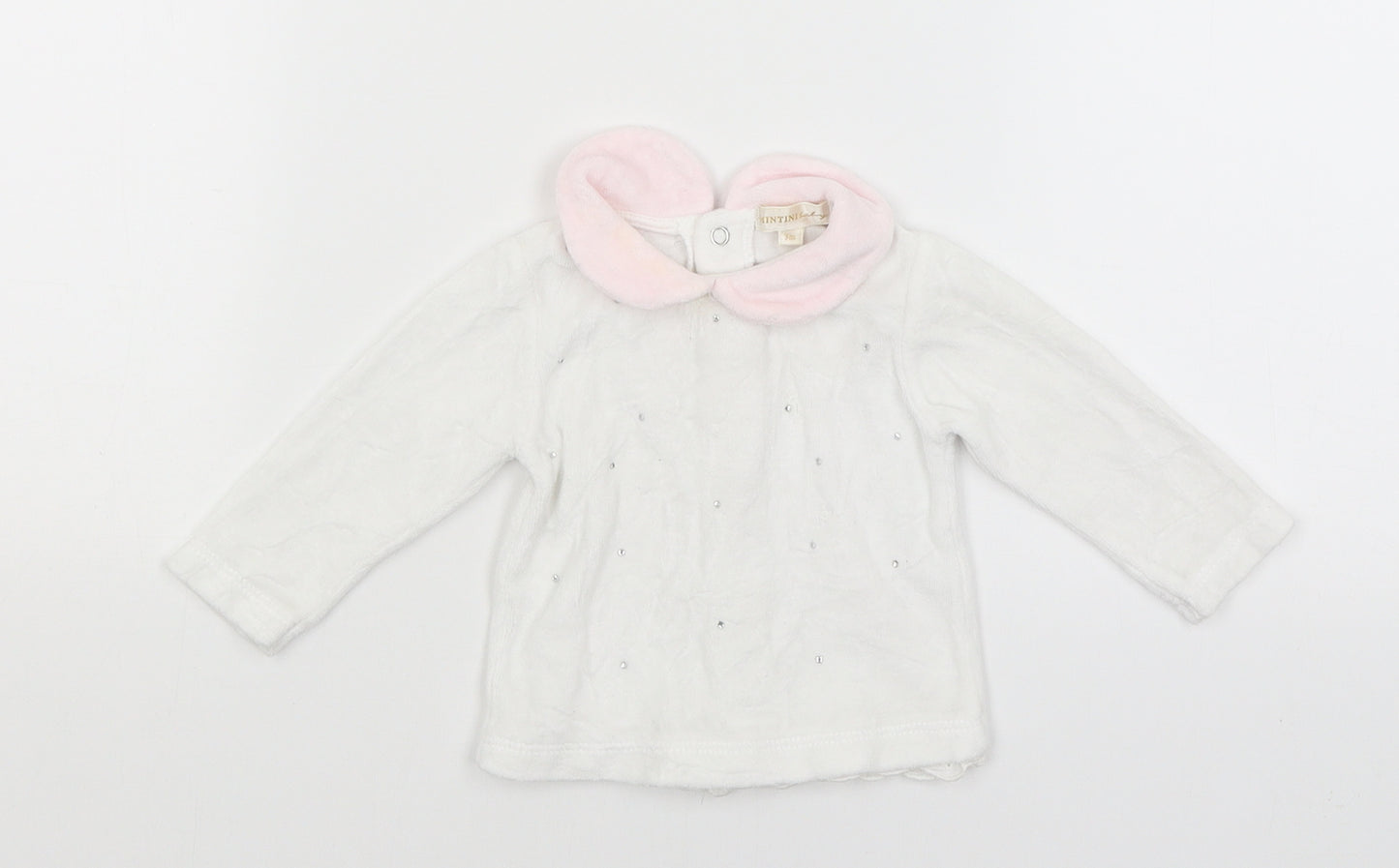 Mintini Baby Baby White   Basic T-Shirt Size 0-3 Months