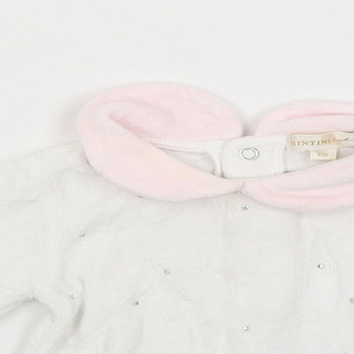 Mintini Baby Baby White   Basic T-Shirt Size 0-3 Months