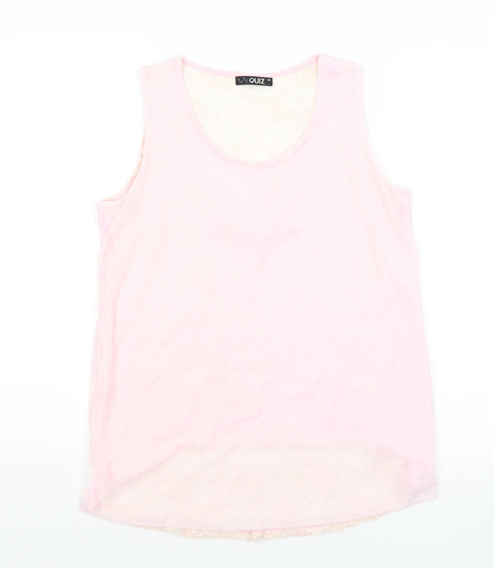 Quiz Womens Pink Basic Tank Size M