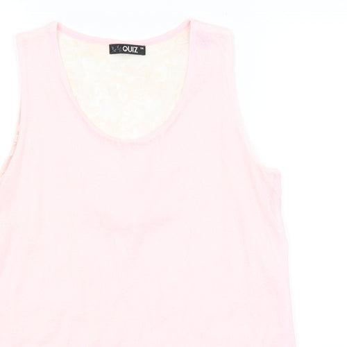 Quiz Womens Pink   Basic Tank Size M