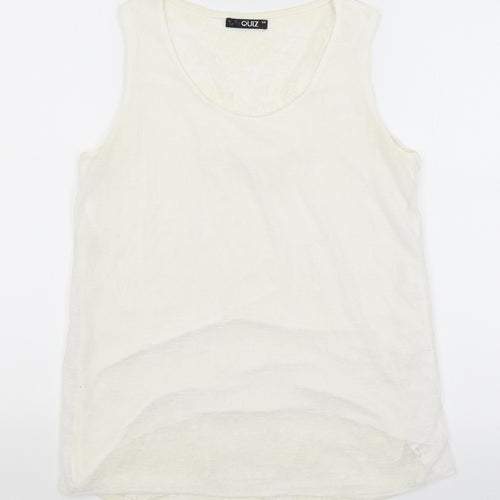Quiz Womens White   Basic Tank Size M