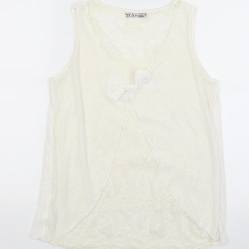 Quiz Womens White   Basic Tank Size M