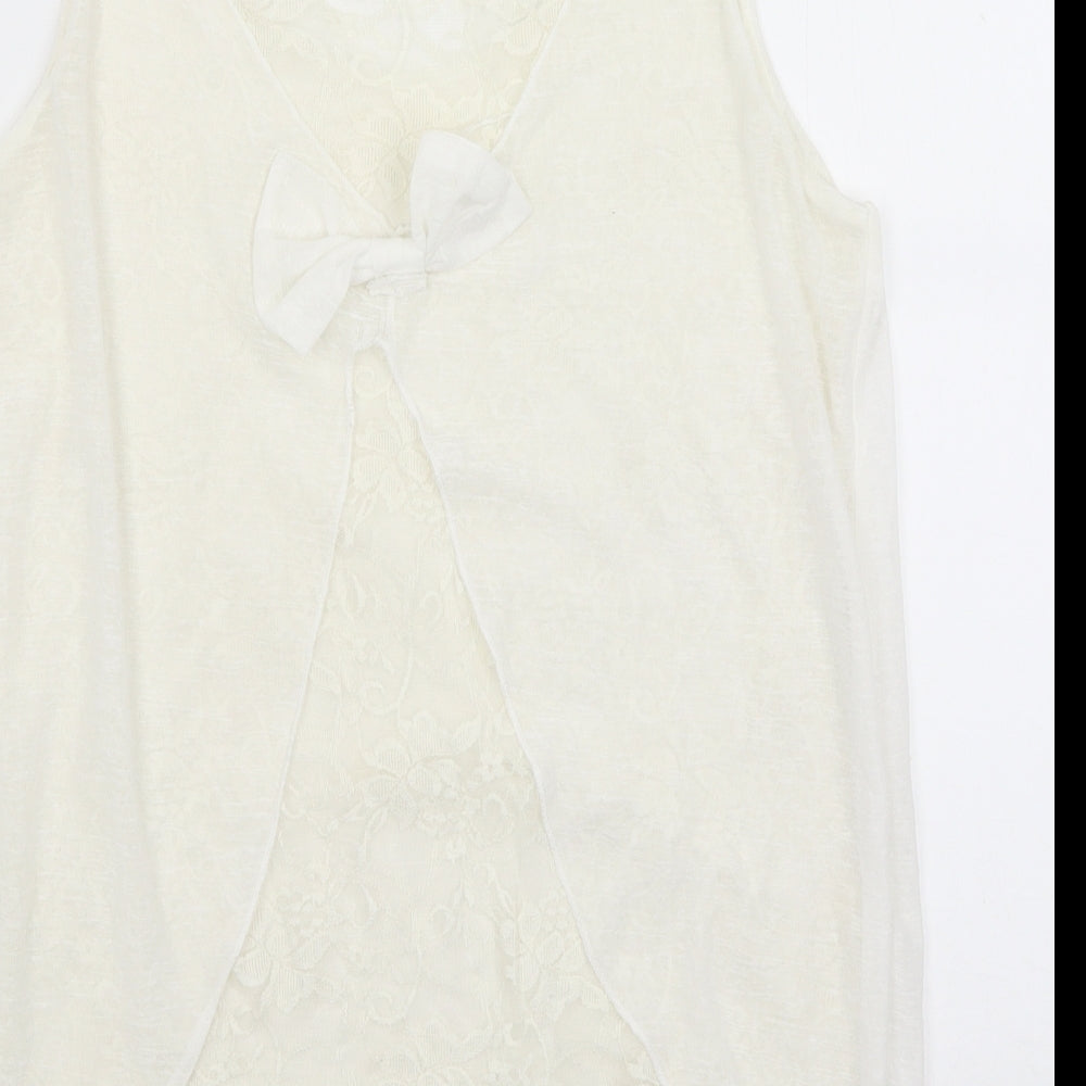 Quiz Womens White   Basic Tank Size M