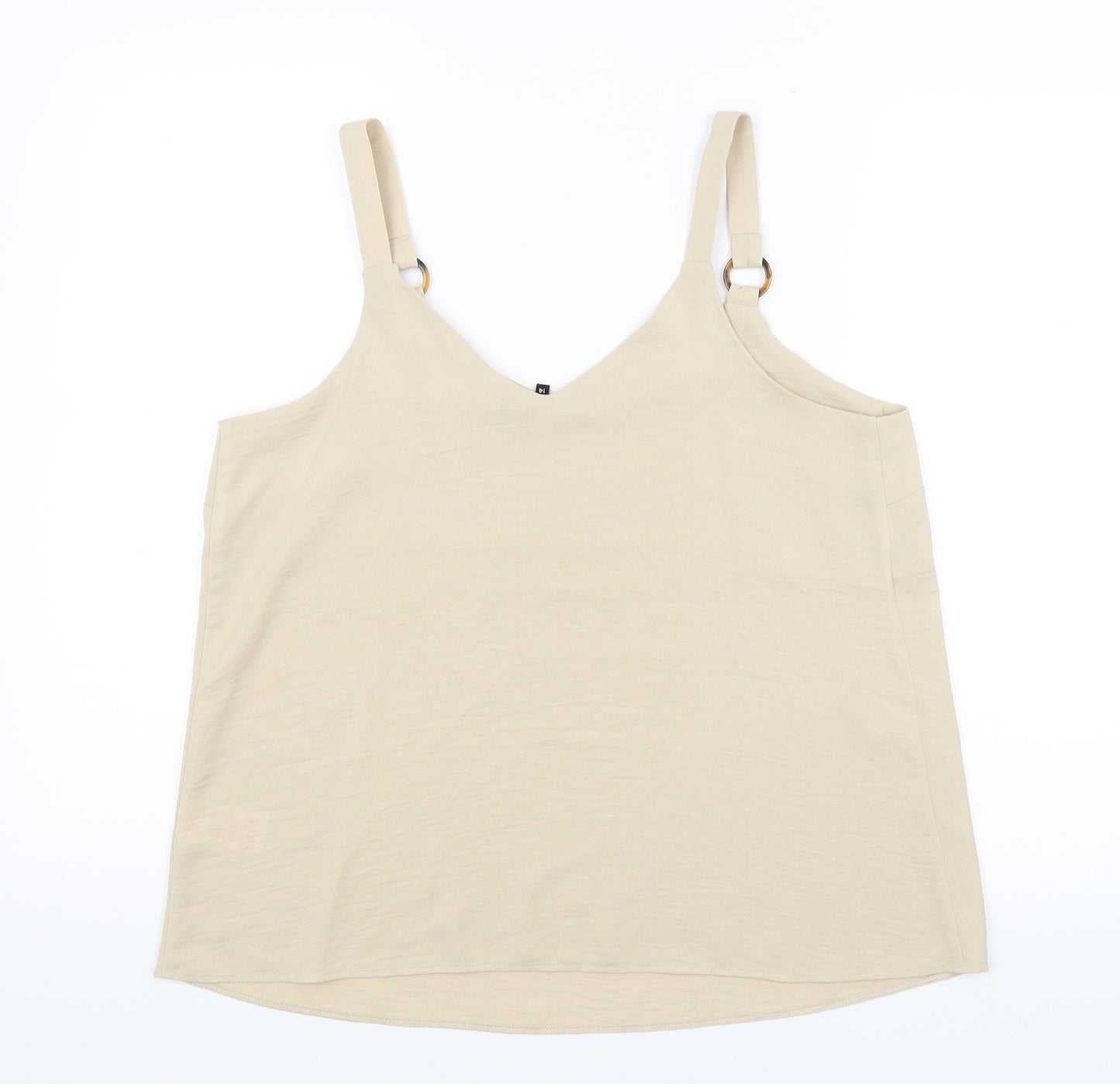 Peacocks Womens Beige   Basic Tank Size 14
