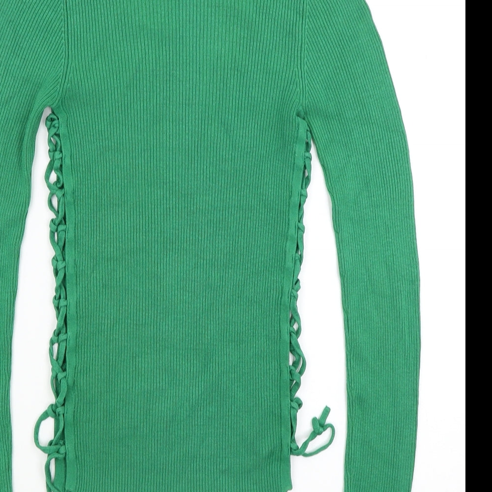 Therapy Womens Green   Basic T-Shirt Size 8