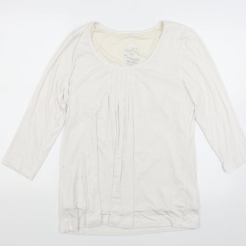 MiracleBody Womens White   Basic T-Shirt Size XL