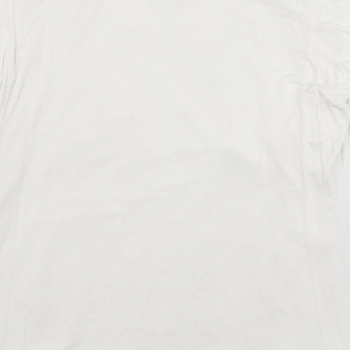MiracleBody Womens White   Basic T-Shirt Size XL