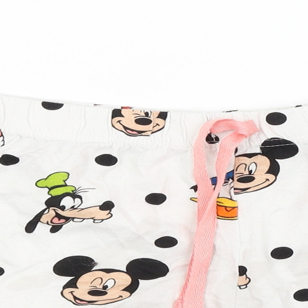 Primark Womens White   Hot Pants Shorts Size 16 - Disney Characters