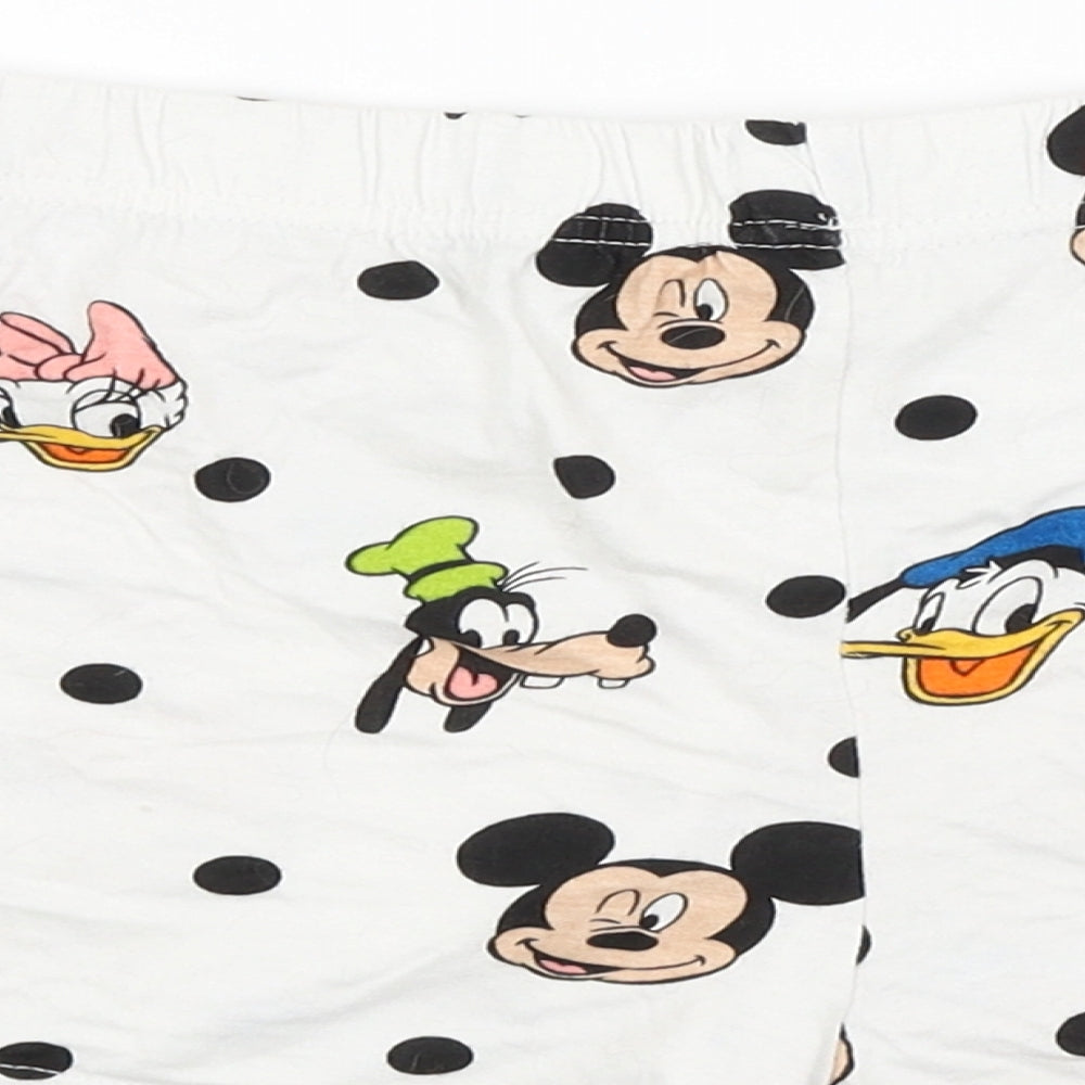 Primark Womens White   Hot Pants Shorts Size 16 - Disney Characters