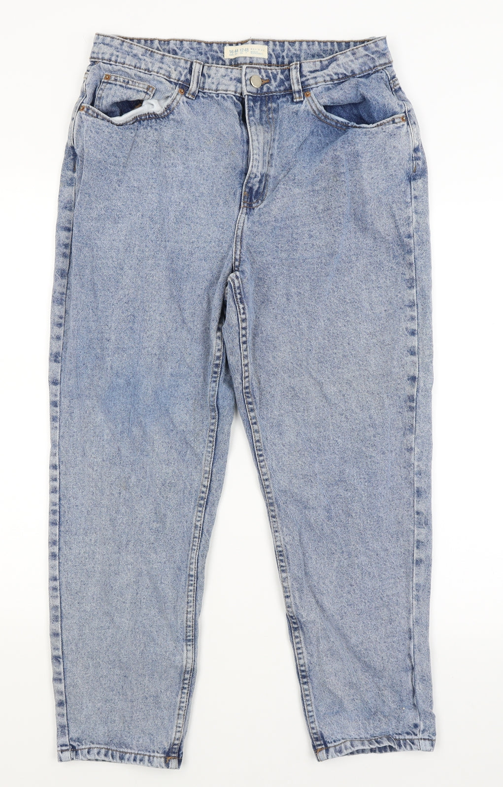 Denim Co Womens Blue   Mom Jeans Size 16 L25 in