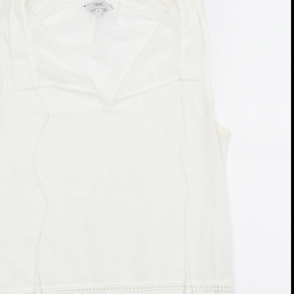 NEXT Womens White   Basic Tank Size 8