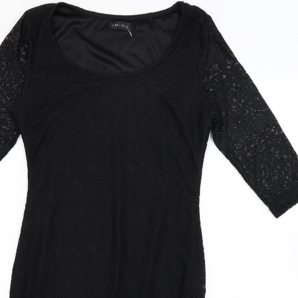 Amisu Womens Black   Bodycon  Size 8