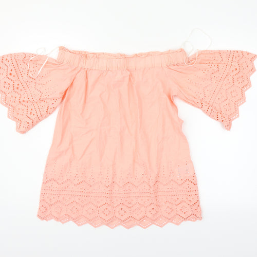 H&M Womens Orange   Basic Blouse Size 6