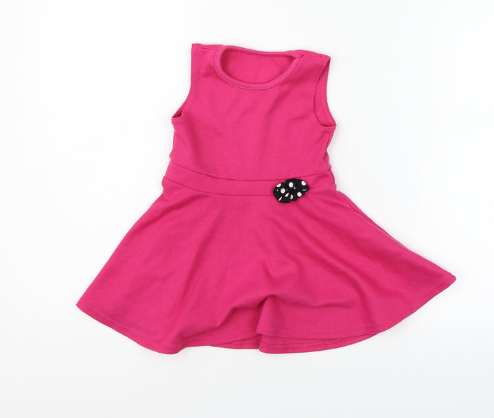 M&Co Girls Pink Fit & Flare Size 12-18 Months