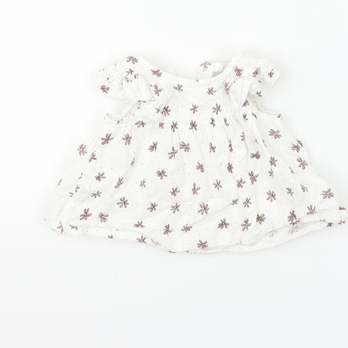 Primark Girls White Fair Isle  Fit & Flare  Size 3-6 Months