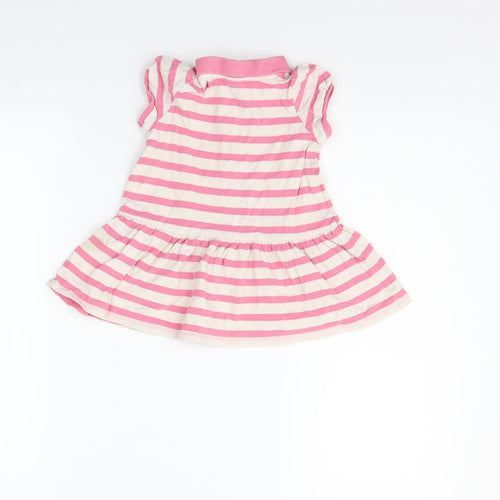 H&M Girls Pink Striped  T-Shirt Dress  Size 18-24 Months