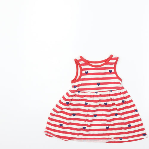 George Girls Purple Striped  Fit & Flare  Size 12-18 Months
