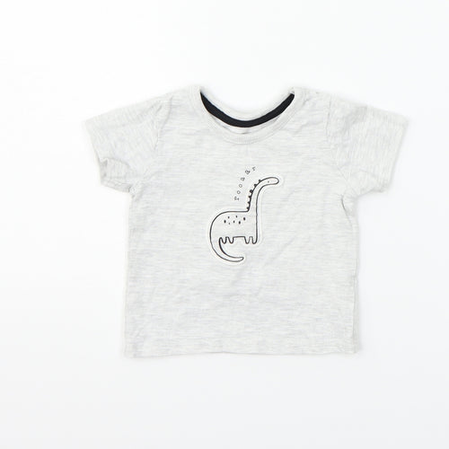 George Boys Grey   Basic T-Shirt Size 0-3 Months