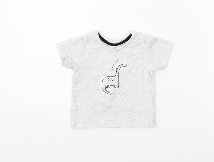 George Boys Grey   Basic T-Shirt Size 0-3 Months