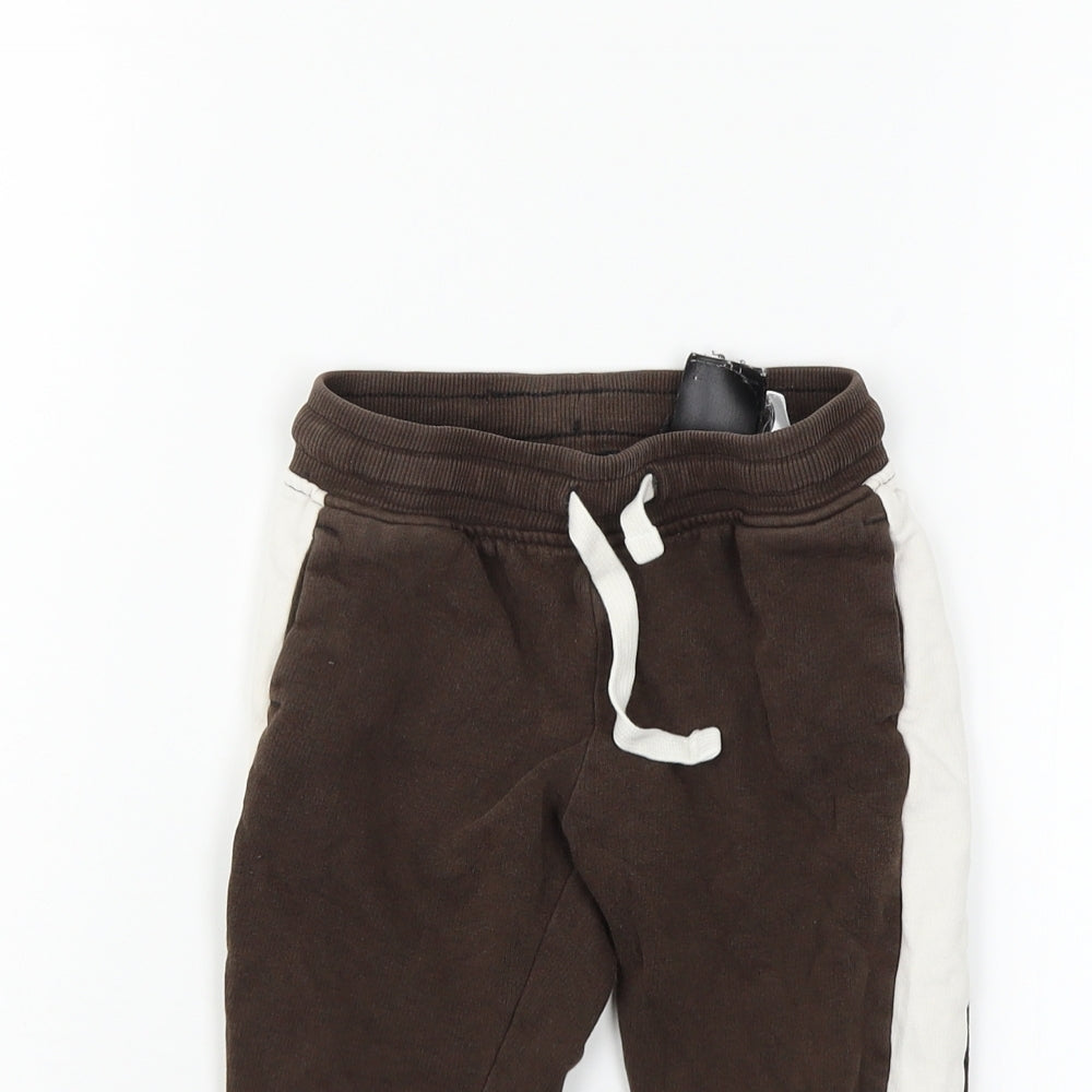 H&M Boys Brown Ikat  Jogger Trousers Size 3-4 Years