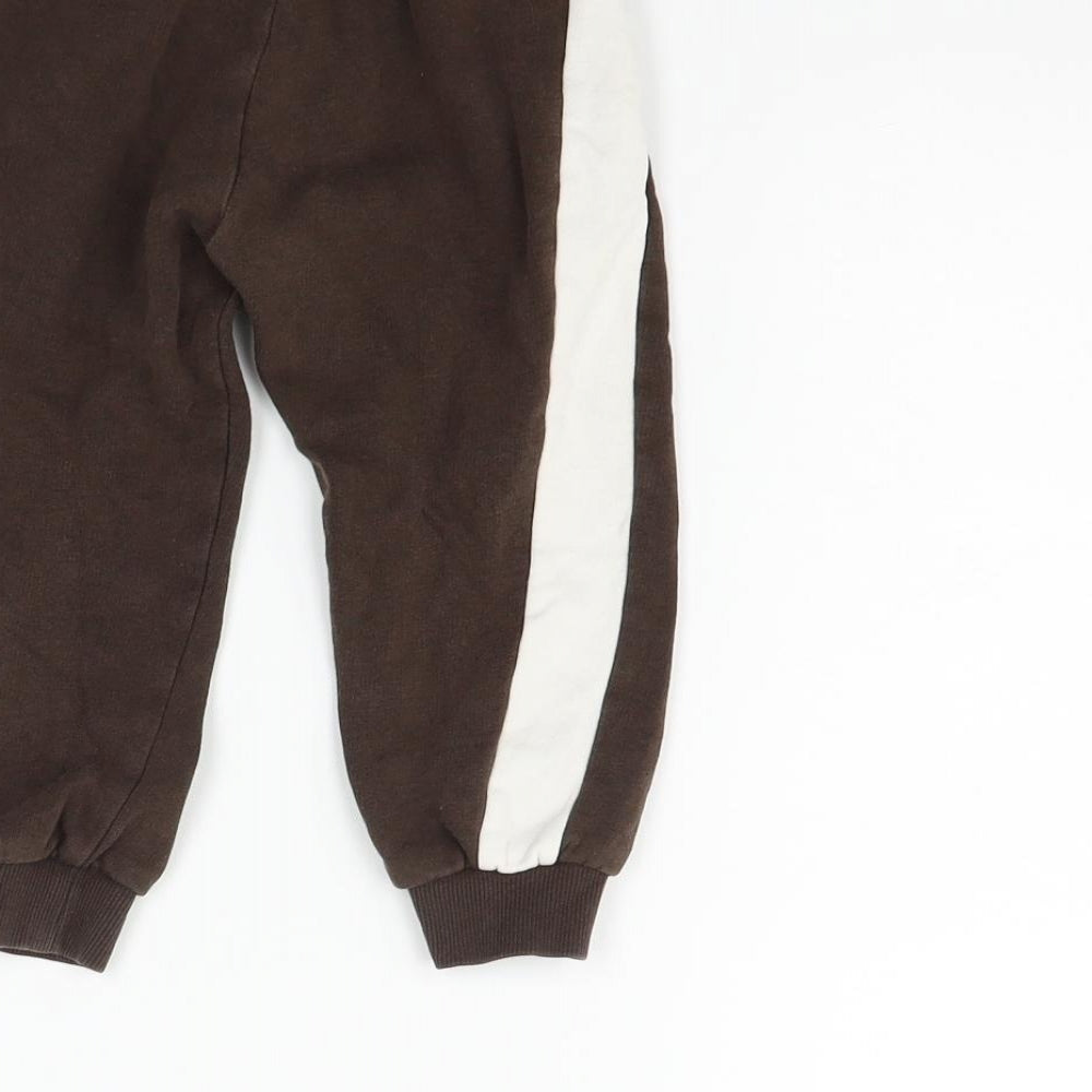 H&M Boys Brown Ikat  Jogger Trousers Size 3-4 Years