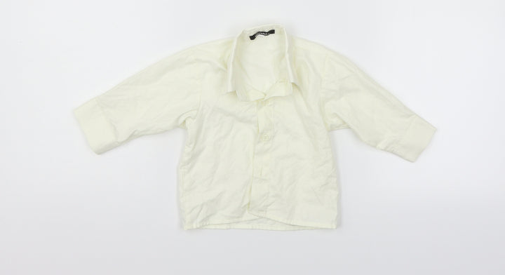 vikaki Boys White   Basic Button-Up Size 3-6 Months
