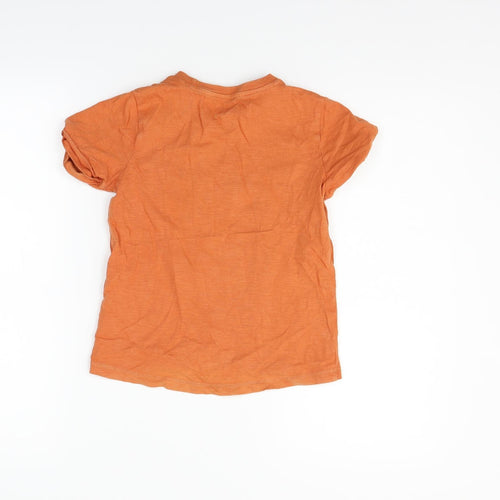 F&F Boys Orange   Basic T-Shirt Size 6-7 Years  - moneky