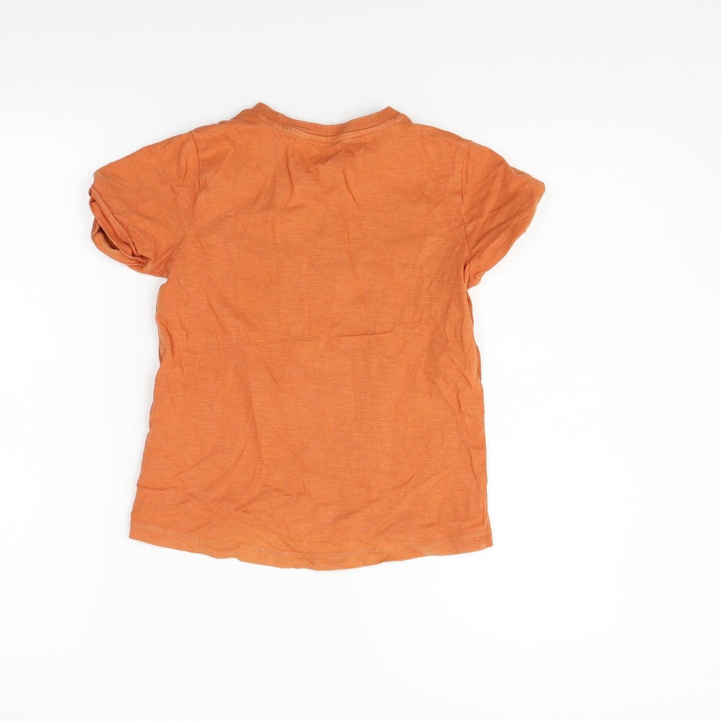F&F Boys Orange   Basic T-Shirt Size 6-7 Years  - moneky
