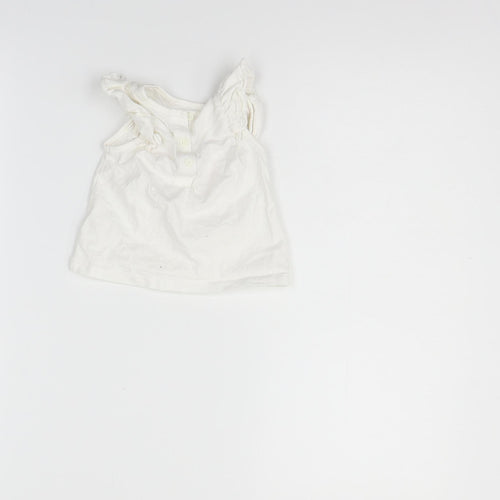 Matalan Girls Silver   Basic T-Shirt Size 3-6 Months  - smile